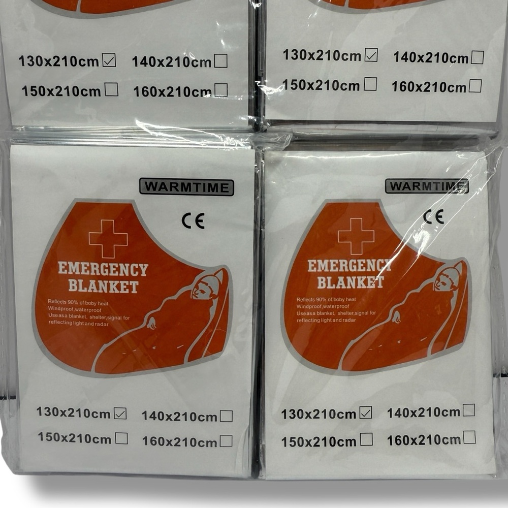 4x Emergency Mylar Thermal Blanket for Survival First Aid Kits Outdoors Travel - Picture 9 of 10